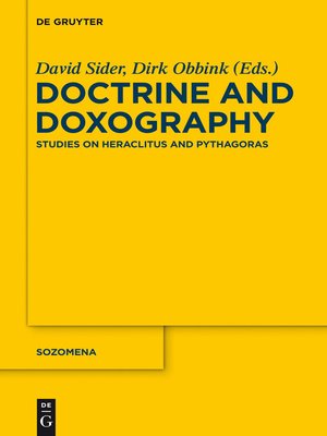 cover image of Doctrine and Doxography